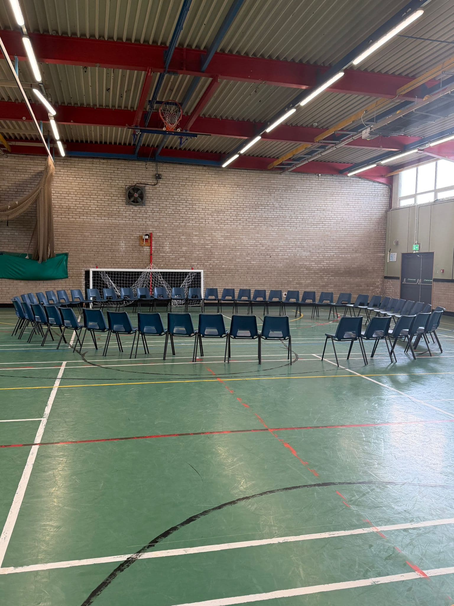 Our school hall set up for an assembly